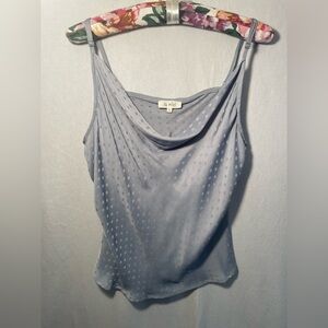 La Miel Gray Polka Dot Women's Top